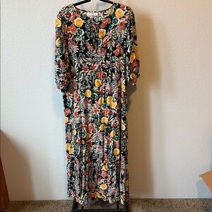 NATURAL LIFE Black Floral Maxi Dress